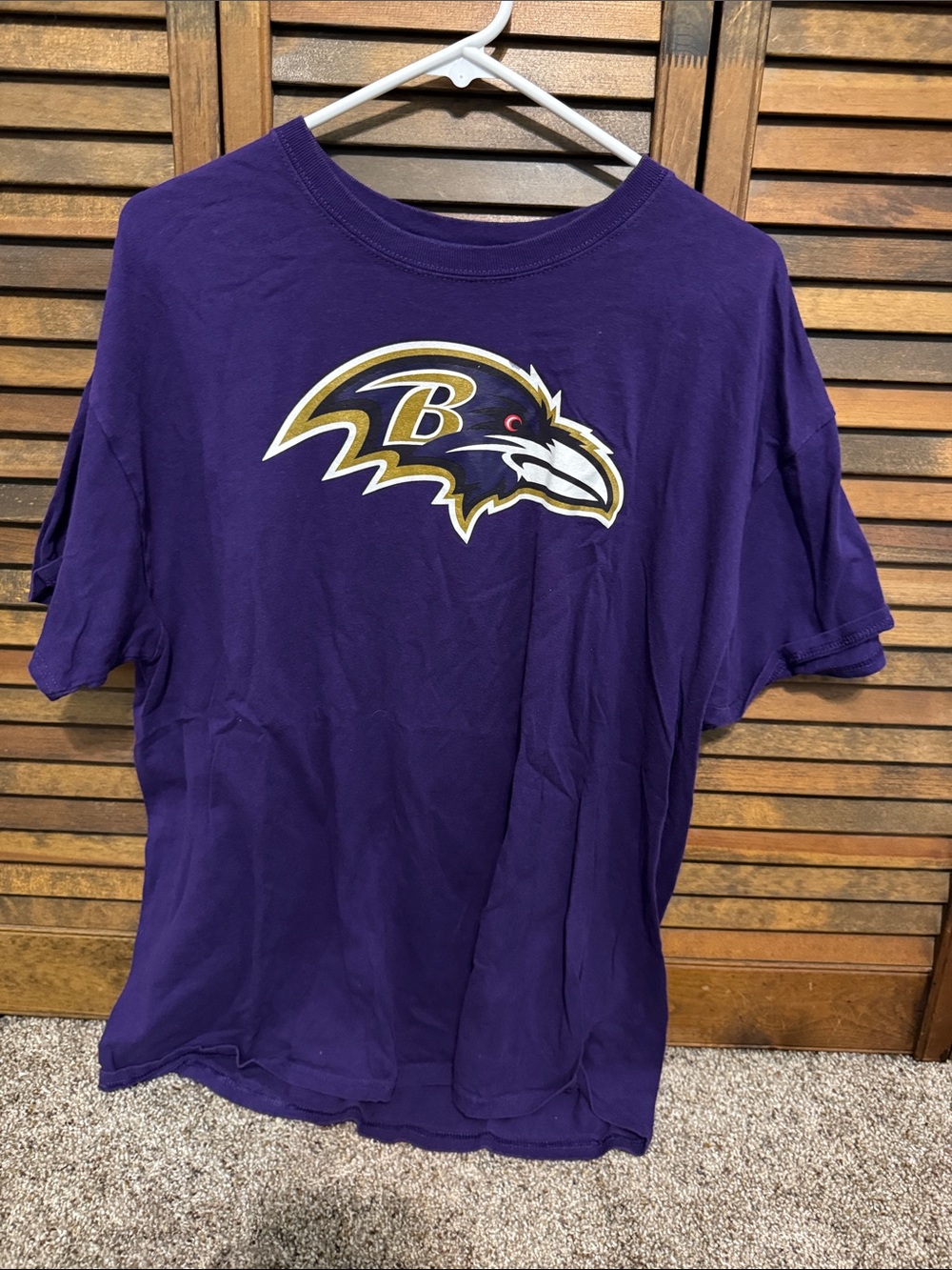 Men's Purple Baltimore Ravens Short Sleeve Logo Tee